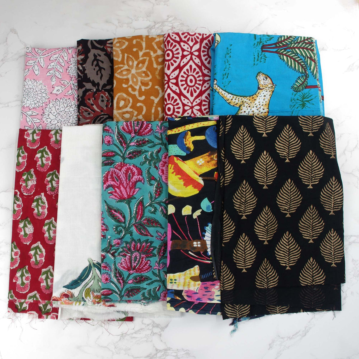 10 X Half Meter Remnant Fabric Bundle 103