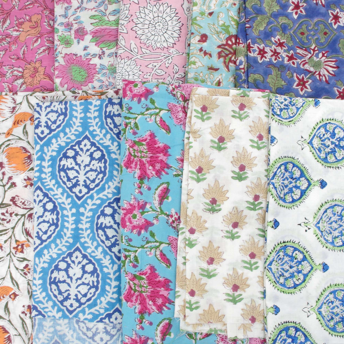 10 X Half Meter Remnant Fabric Bundle 104