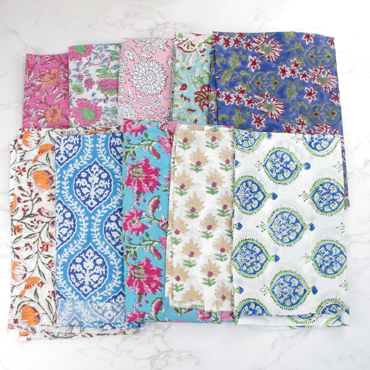 10 X Half Meter Remnant Fabric Bundle 104