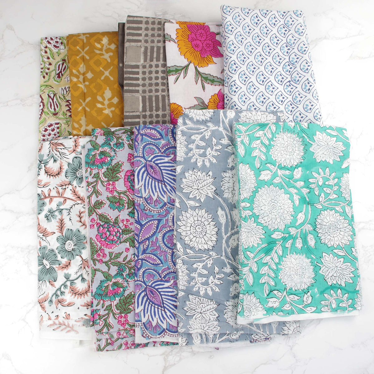 10 X Half Meter Remnant Fabric Bundle 105