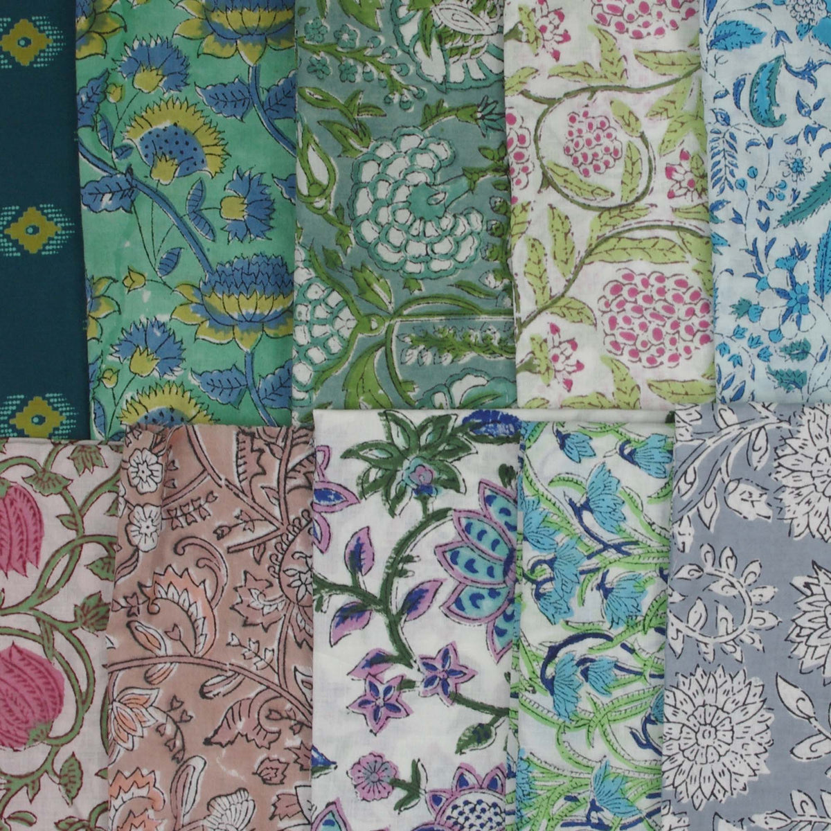 10 X Half Meter Remnant Fabric Bundle 109