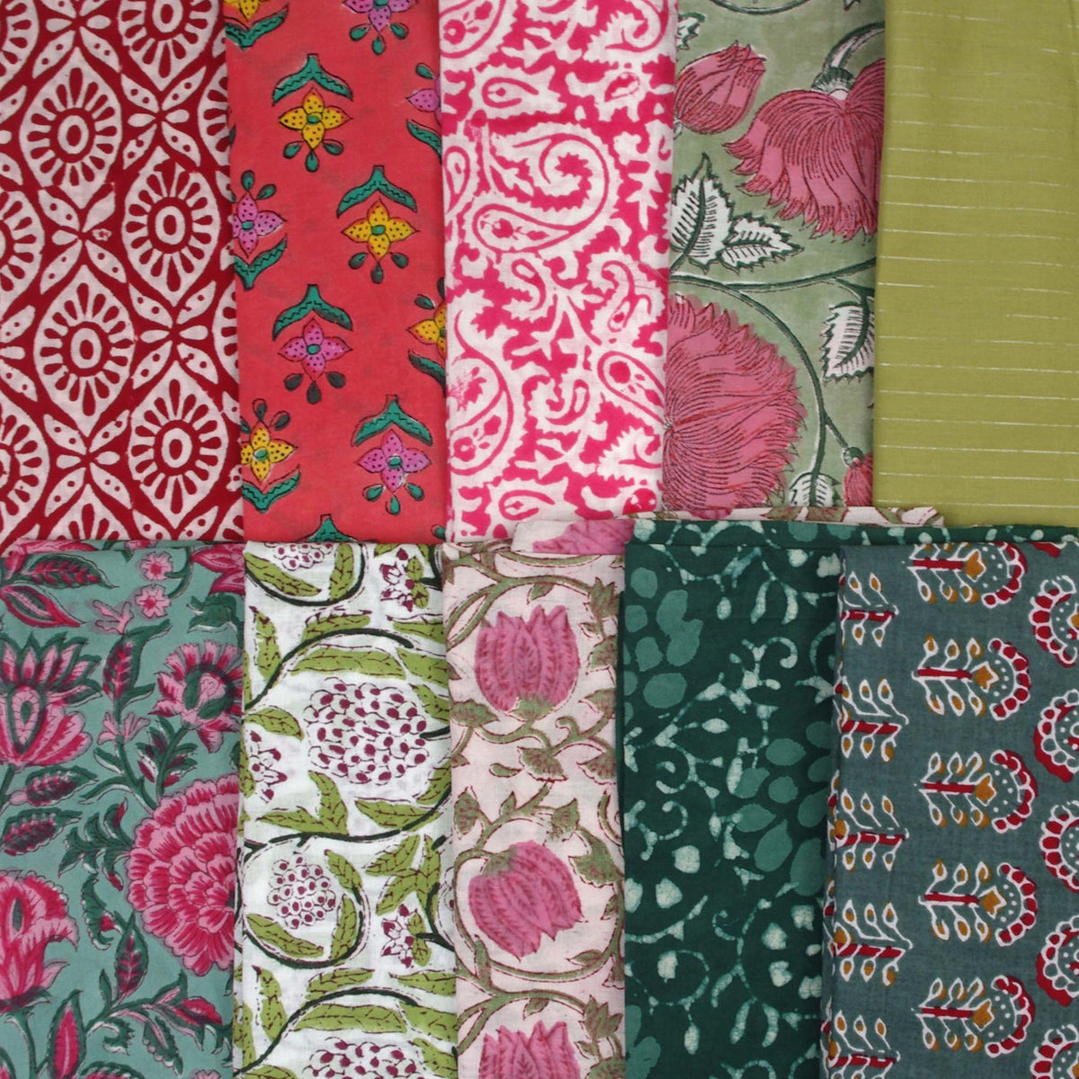 10 X Half Meter Remnant Fabric Bundle 112