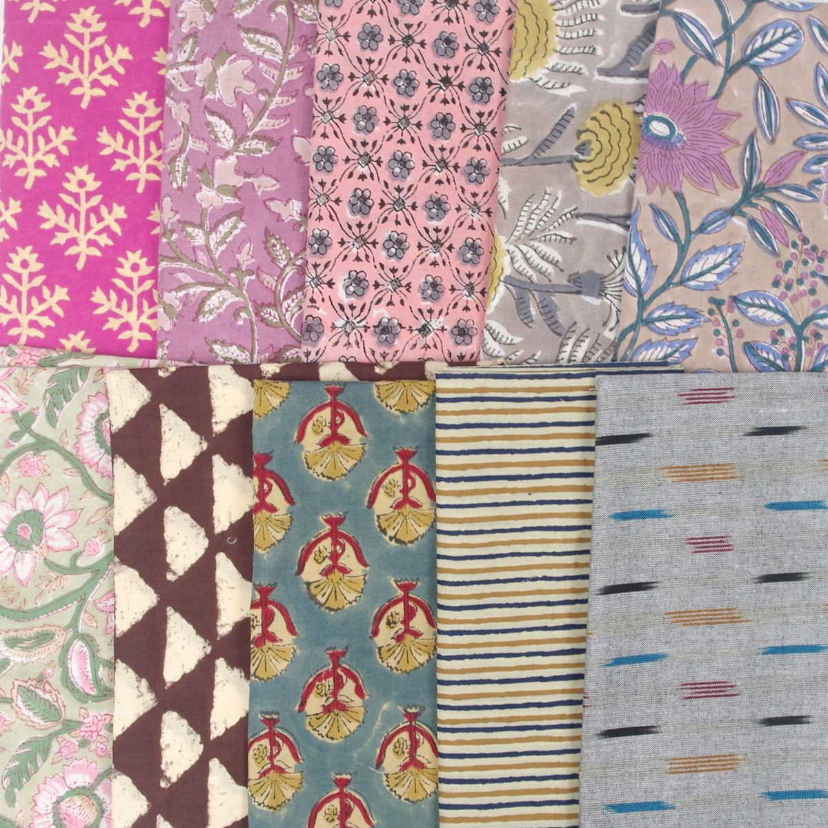 10 X Half Meter Remnant Fabric Bundle 119