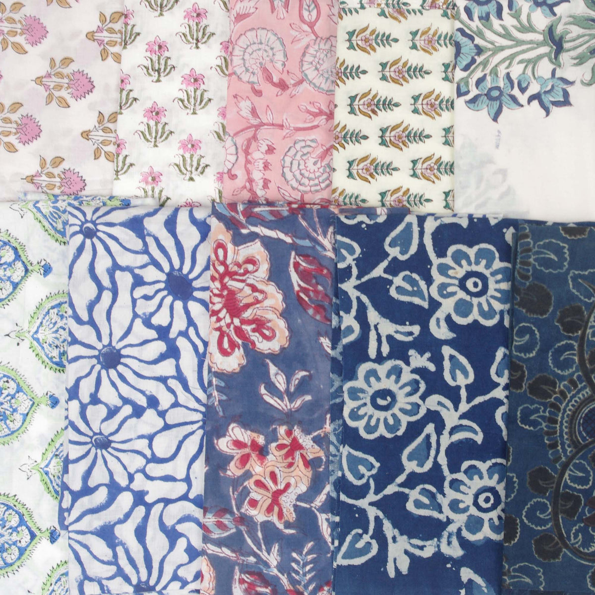 10 X Half Meter Remnant Fabric Bundle 121