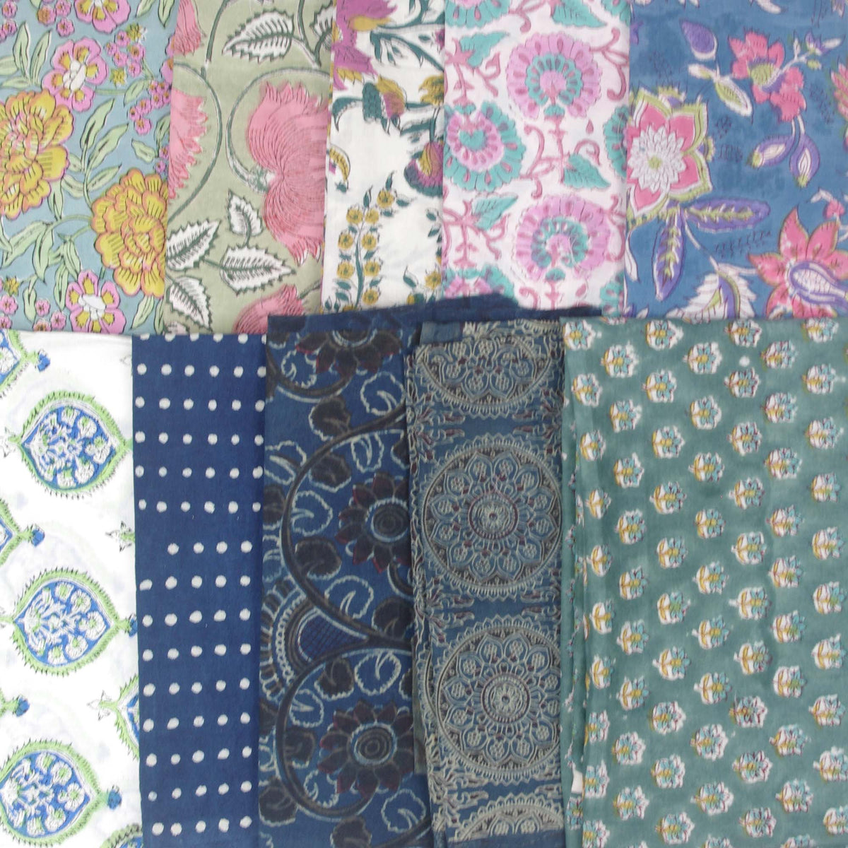10 X Half Meter Remnant Fabric Bundle 122