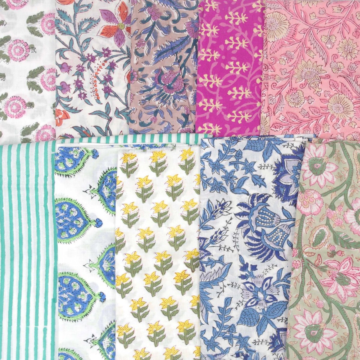 10 X Half Meter Remnant Fabric Bundle 123