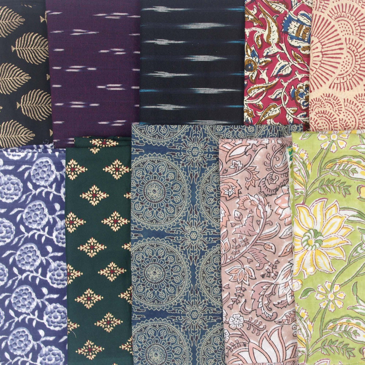 10 X Half Meter Remnant Fabric Bundle 124