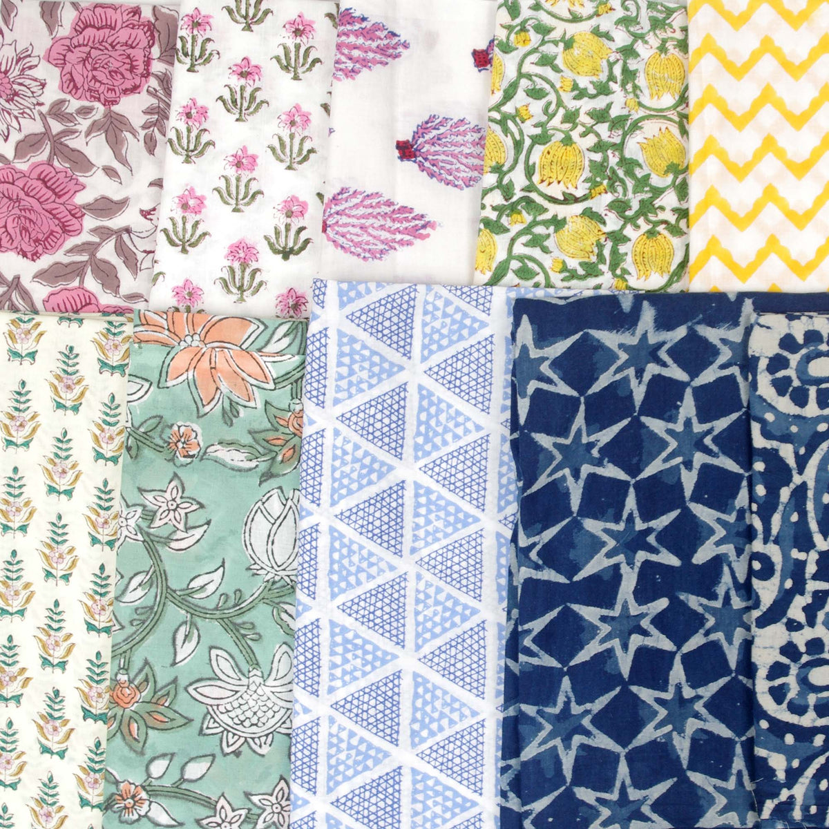 10 X Half Meter Remnant Fabric Bundle 130