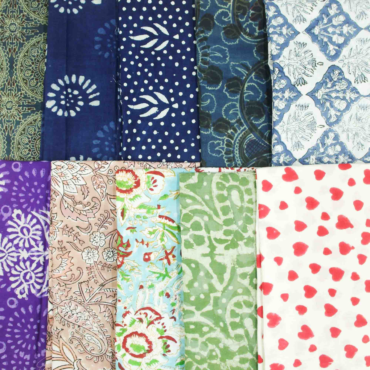 10 X Half Meter Remnant Fabric Bundle 133