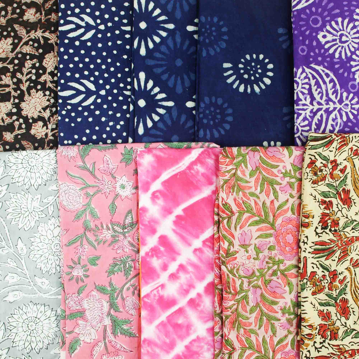 10 X Half Meter Remnant Fabric Bundle 135
