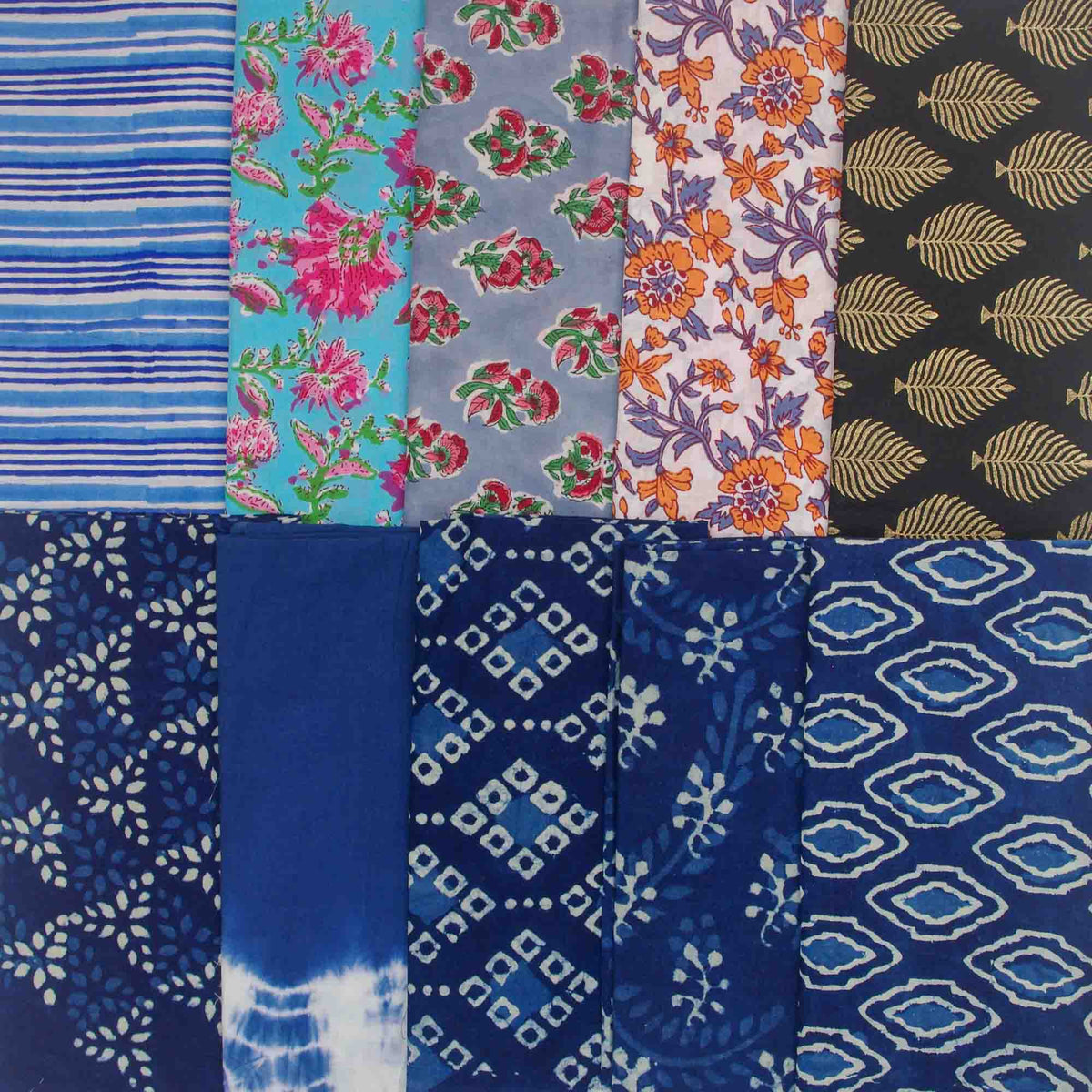 10 X Half Meter Remnant Fabric Bundle 141