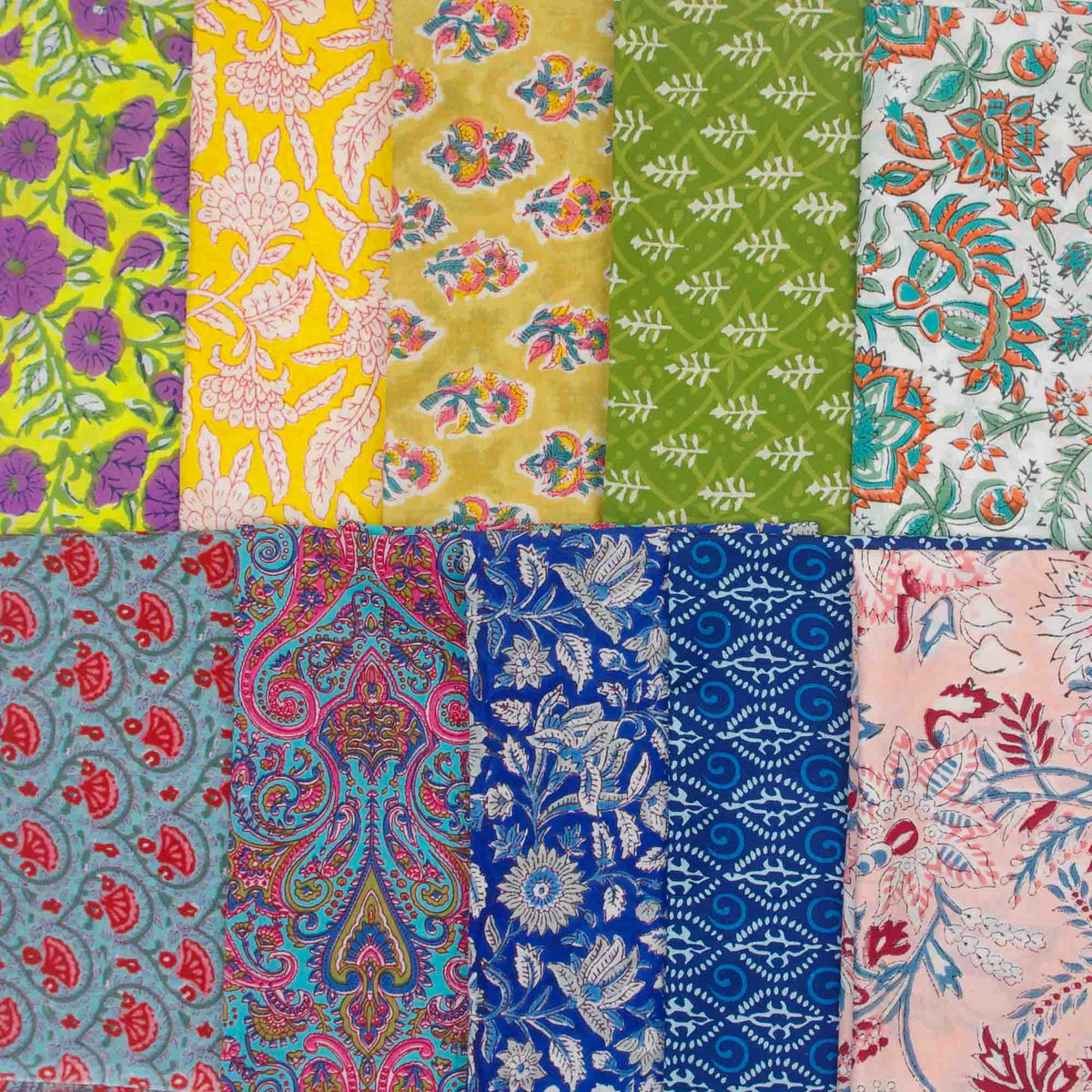 10 X Half Meter Remnant Fabric Bundle 142