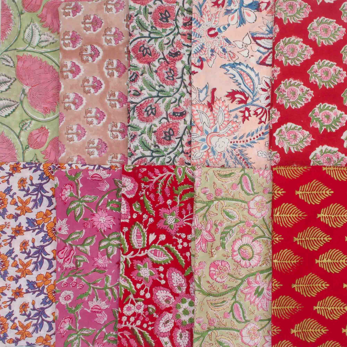 10 X Half Meter Remnant Fabric Bundle 143