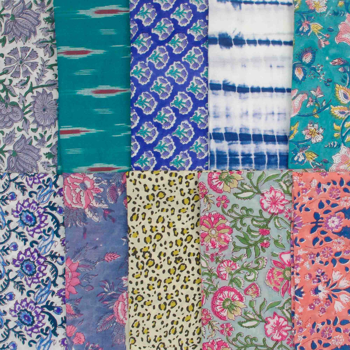 10 X Half Meter Remnant Fabric Bundle 147