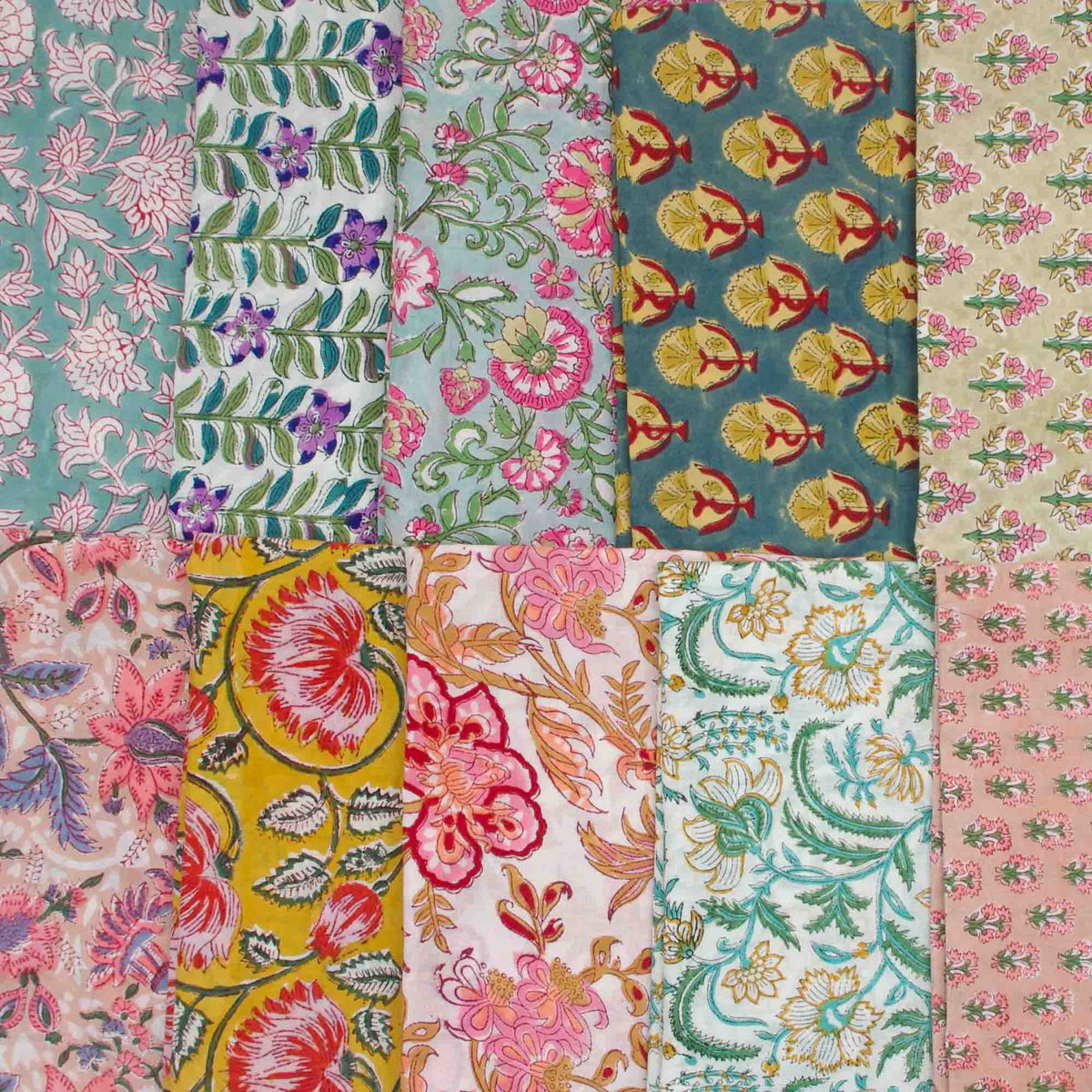 10 X Half Meter Remnant Fabric Bundle 148