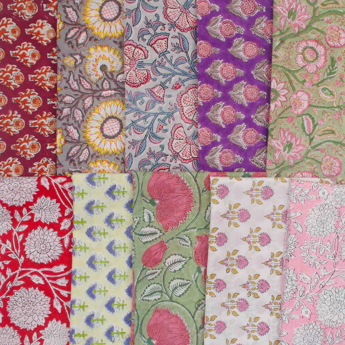 10 X Half Meter Remnant Fabric Bundle 149