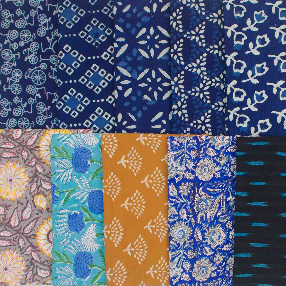 10 X Half Meter Remnant Fabric Bundle 151