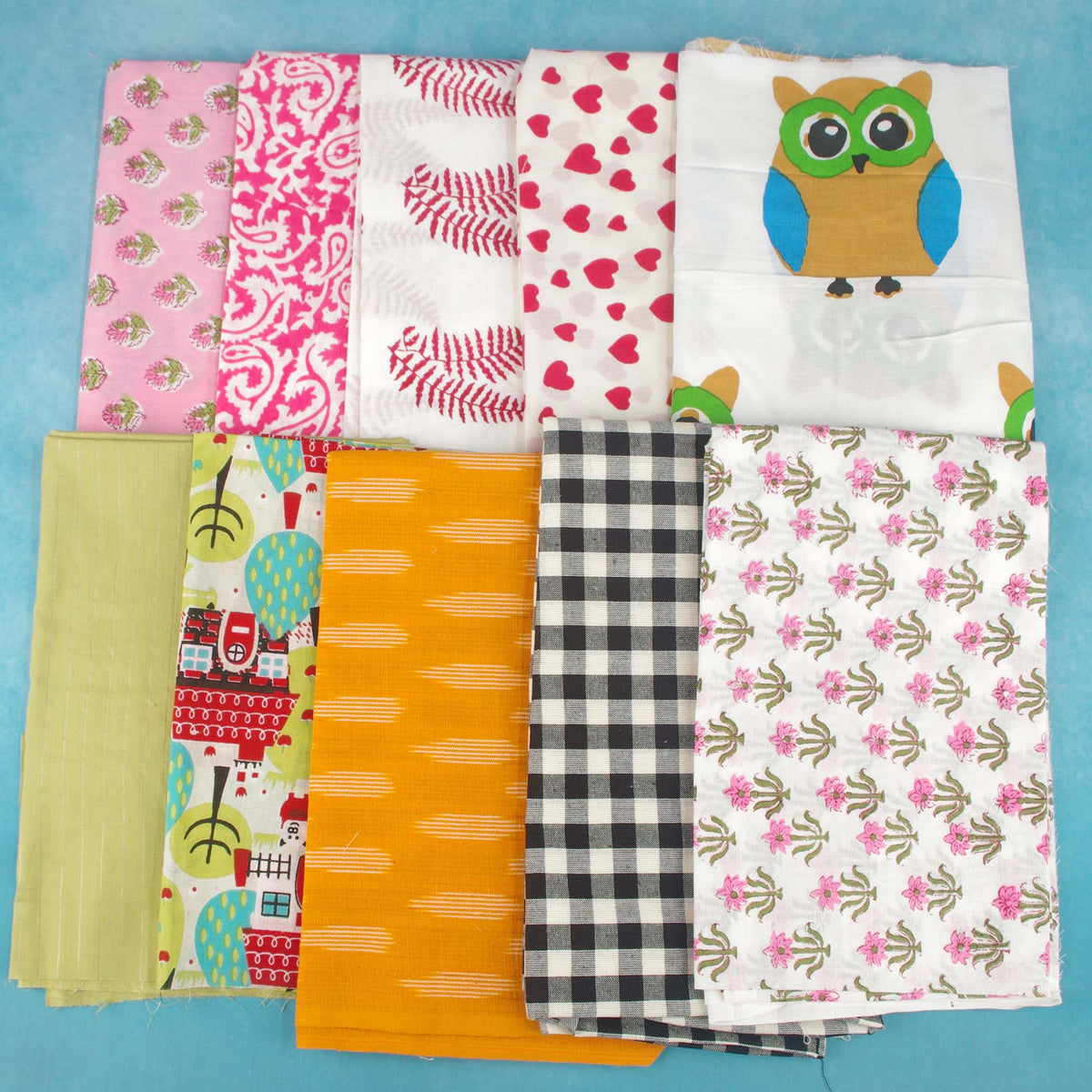 10 X Half Meter Remnant Fabric Bundle 96