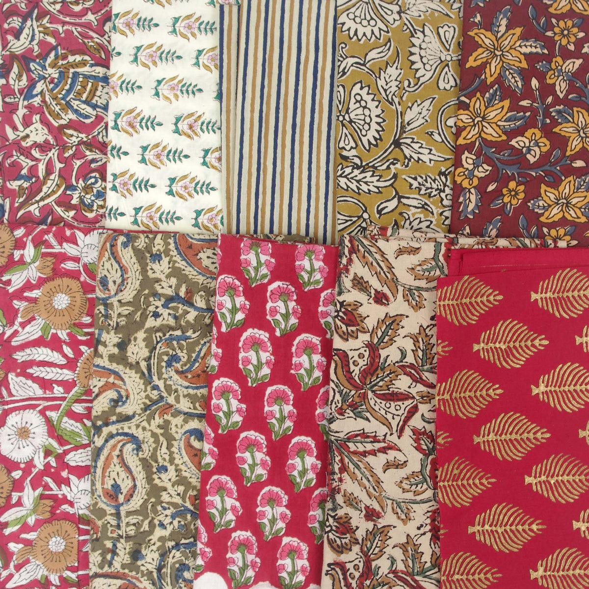 10 X Half Meter Remnant Fabric Bundle 126