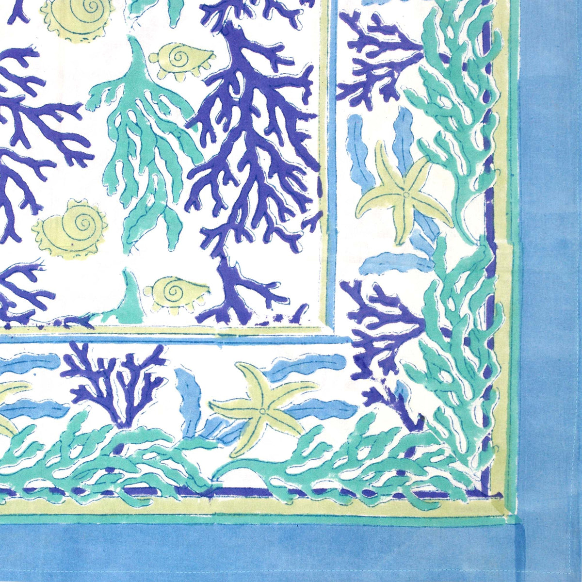 Starfish & Ocean Print Rectangle Tablecloth Table Cover