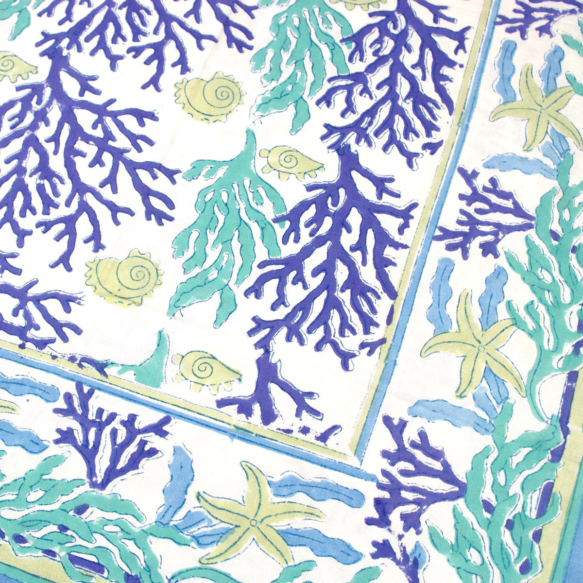 Starfish & Ocean Print Rectangle Tablecloth Table Cover