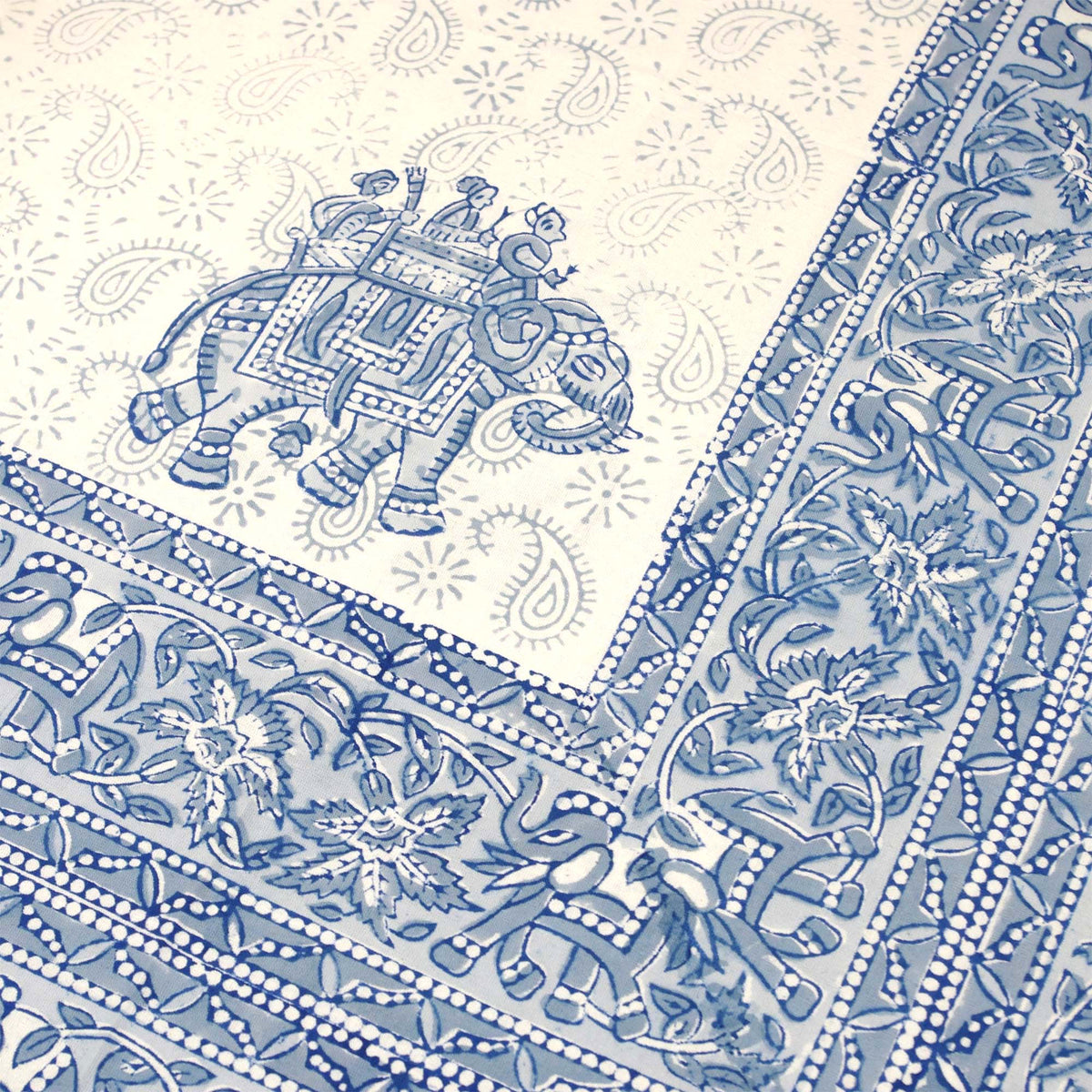 Elephant & Paisley Print Rectangle Tablecloth Table Cover