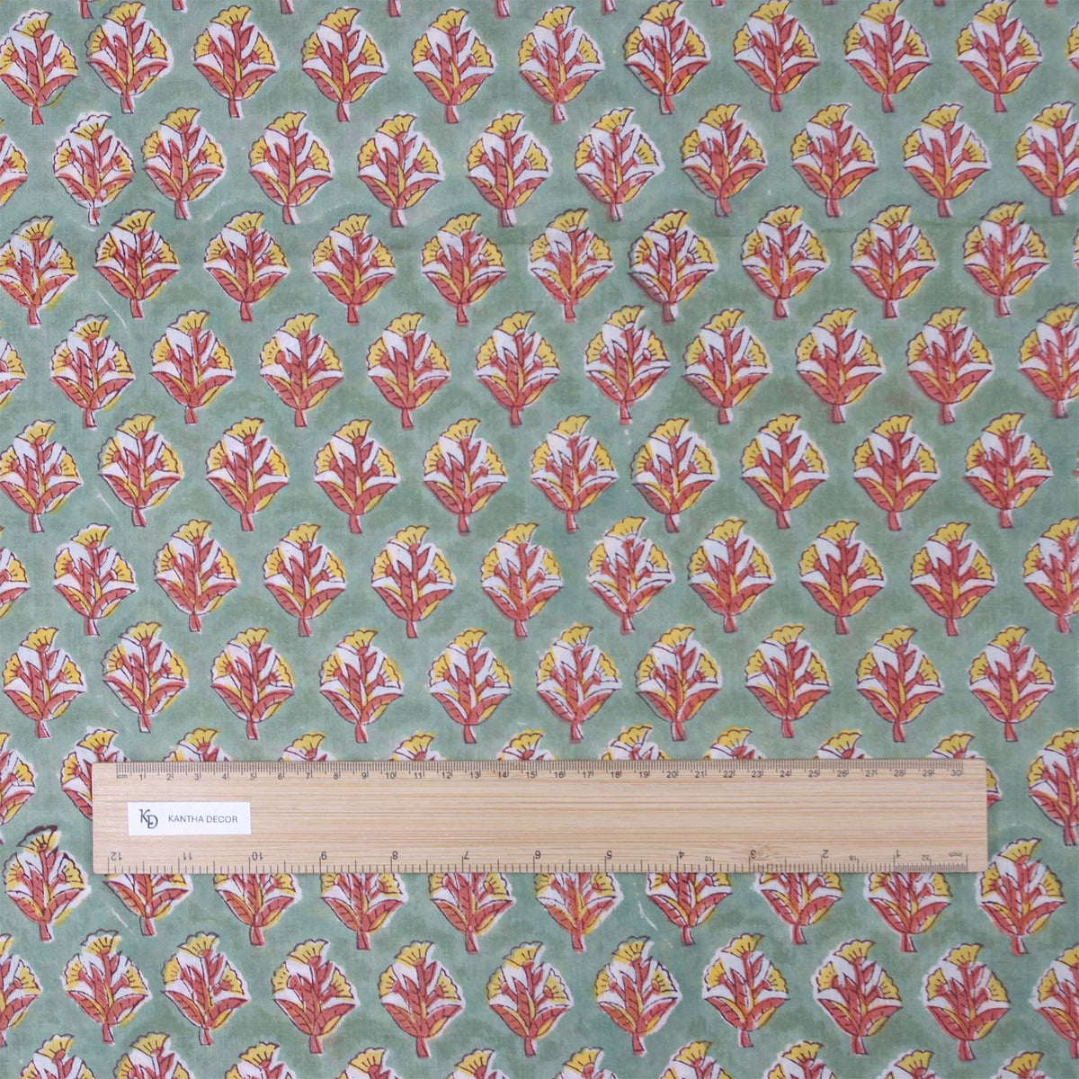 Indischer Handblockdruck Dunkelblaues Blumenmuster 100 % Baumwolle Damenkleid Stoffdesign 16