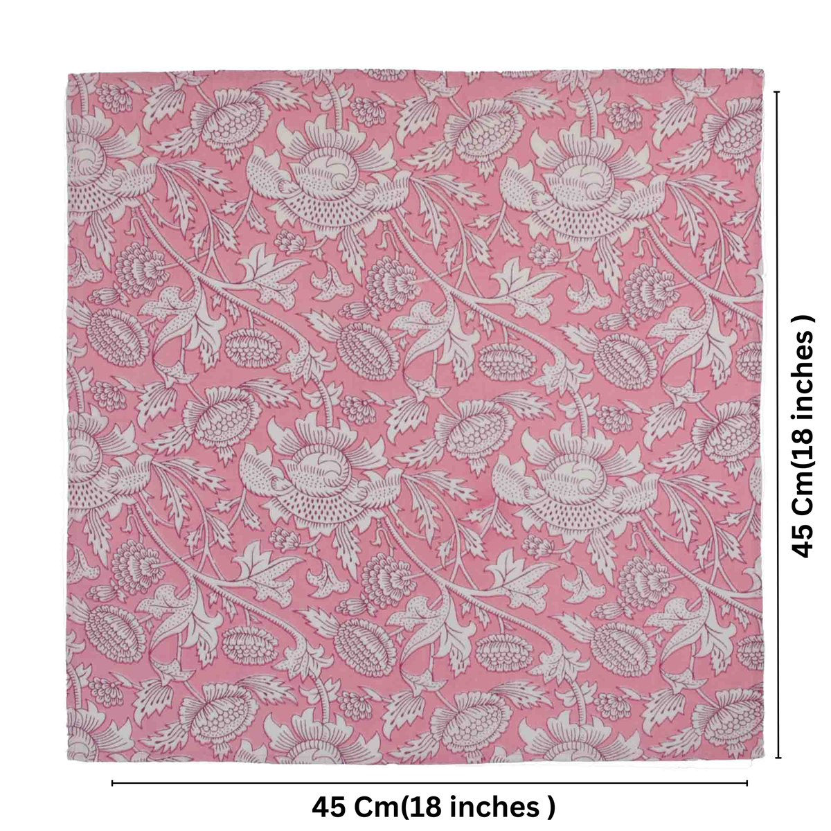 Set Of 10 Cotton Floral Dinner Napkins 18'' ( SET3)
