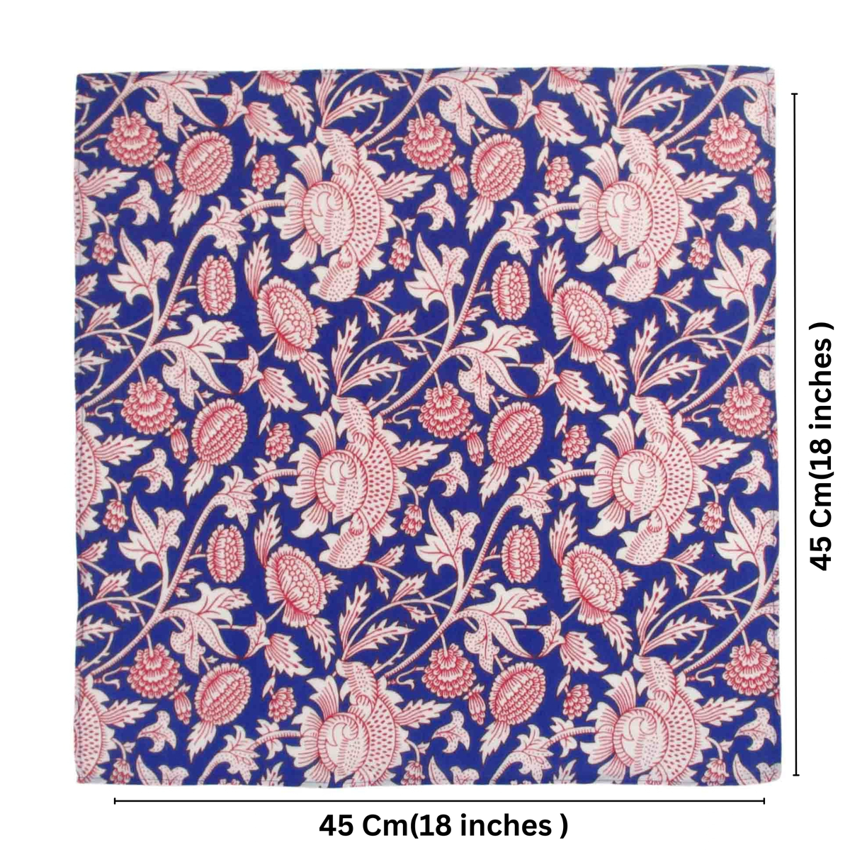 Set Of 10 Cotton Floral Dinner Napkins 18'' ( SET3)