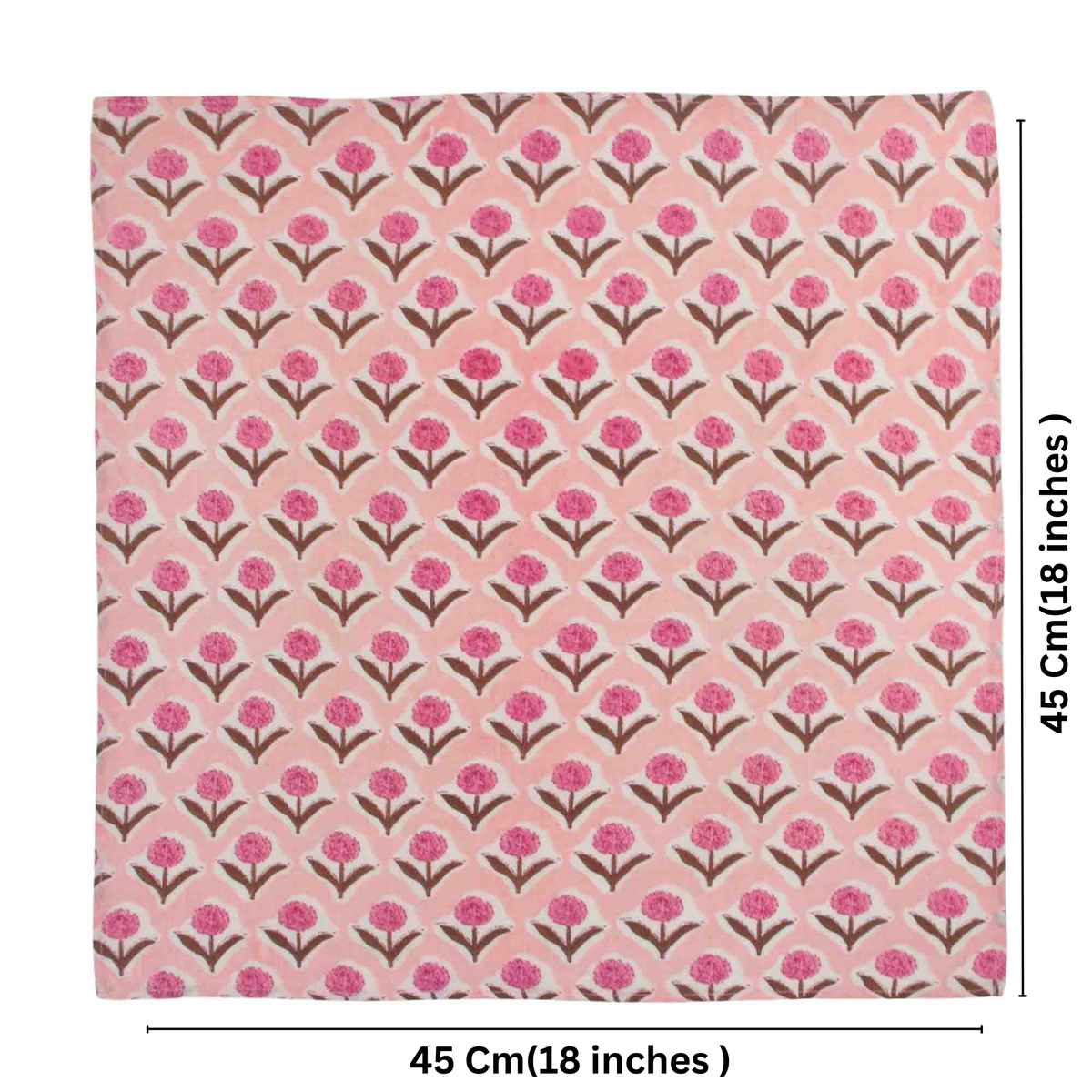 Set Of 10 Cotton Floral Dinner Napkins 18'' ( SET3)