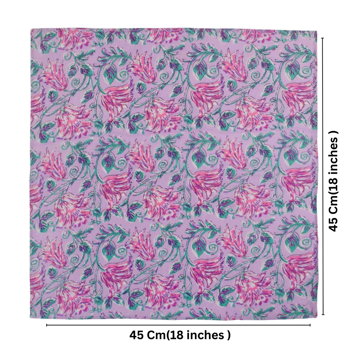 Set Of 10 Cotton Floral Dinner Napkins 18'' ( SET3)