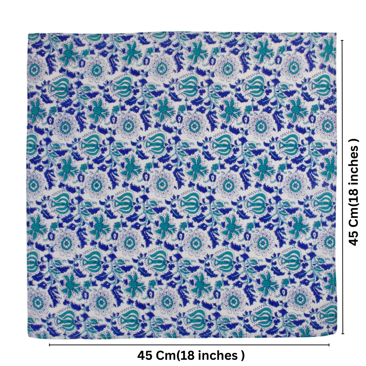 Set Of 10 Cotton Floral Dinner Napkins 18'' ( SET3)