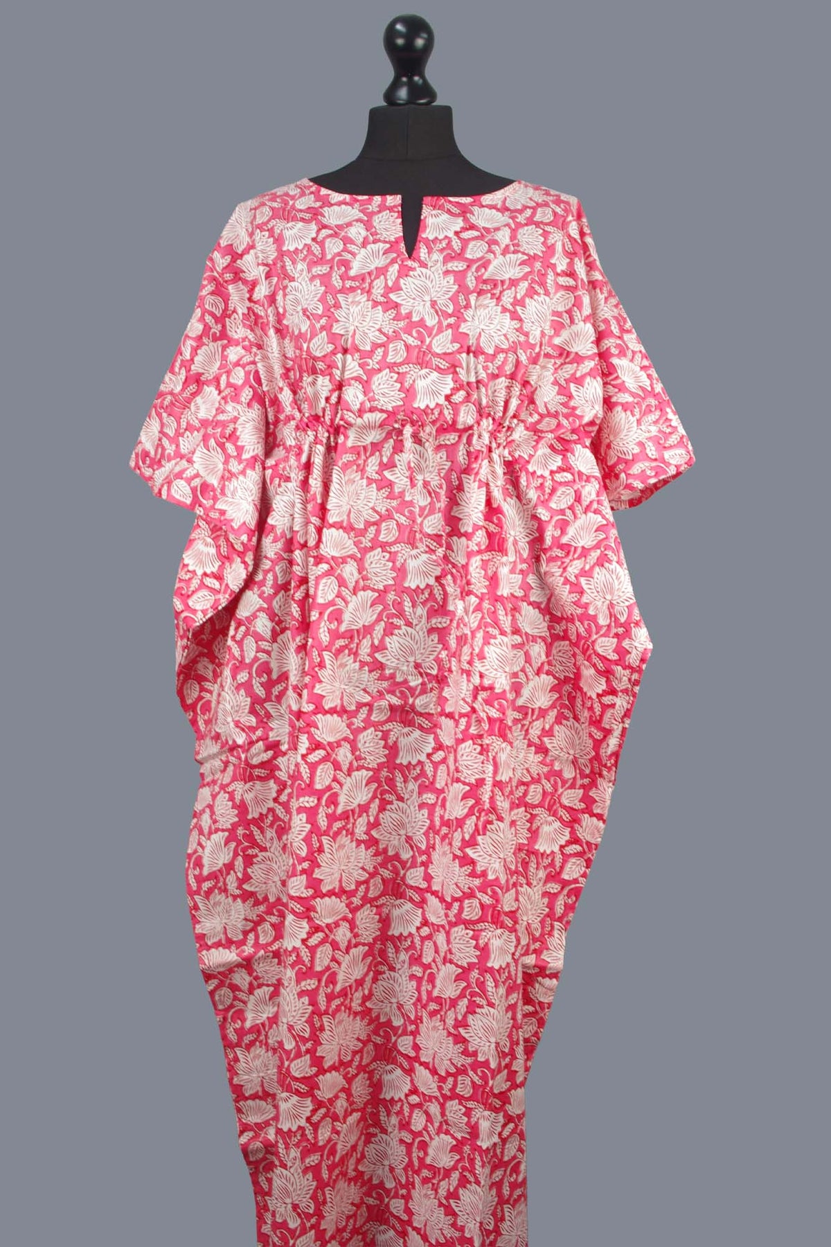 Cotton Long Kaftan - Watermelon Pink