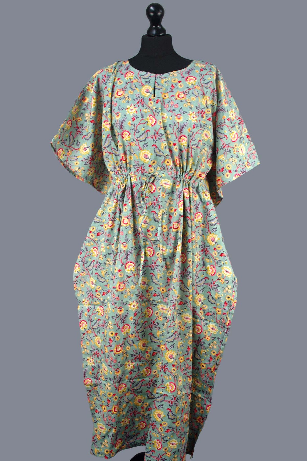 Cotton Long Kaftan - Carnation