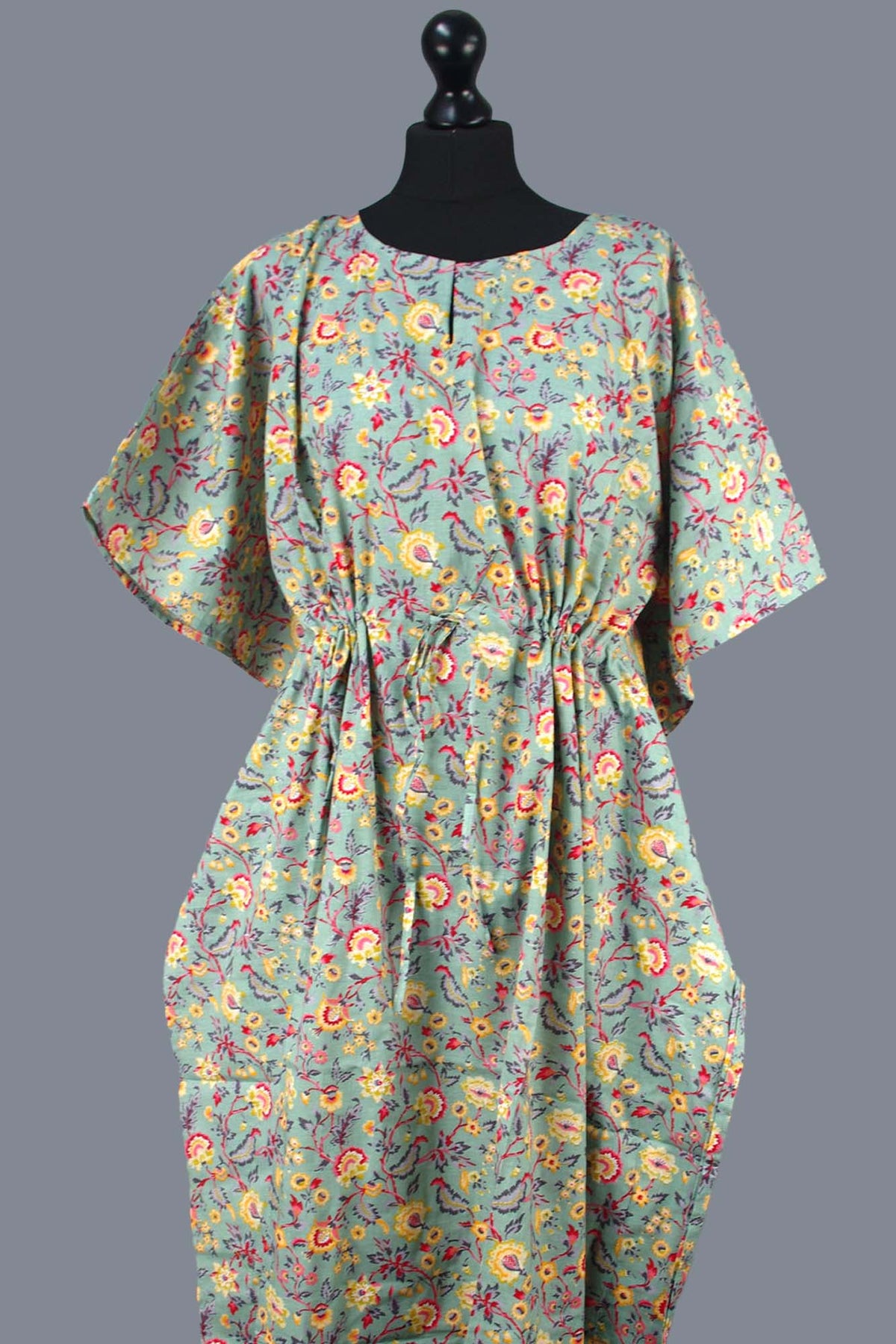 Cotton Long Kaftan - Carnation