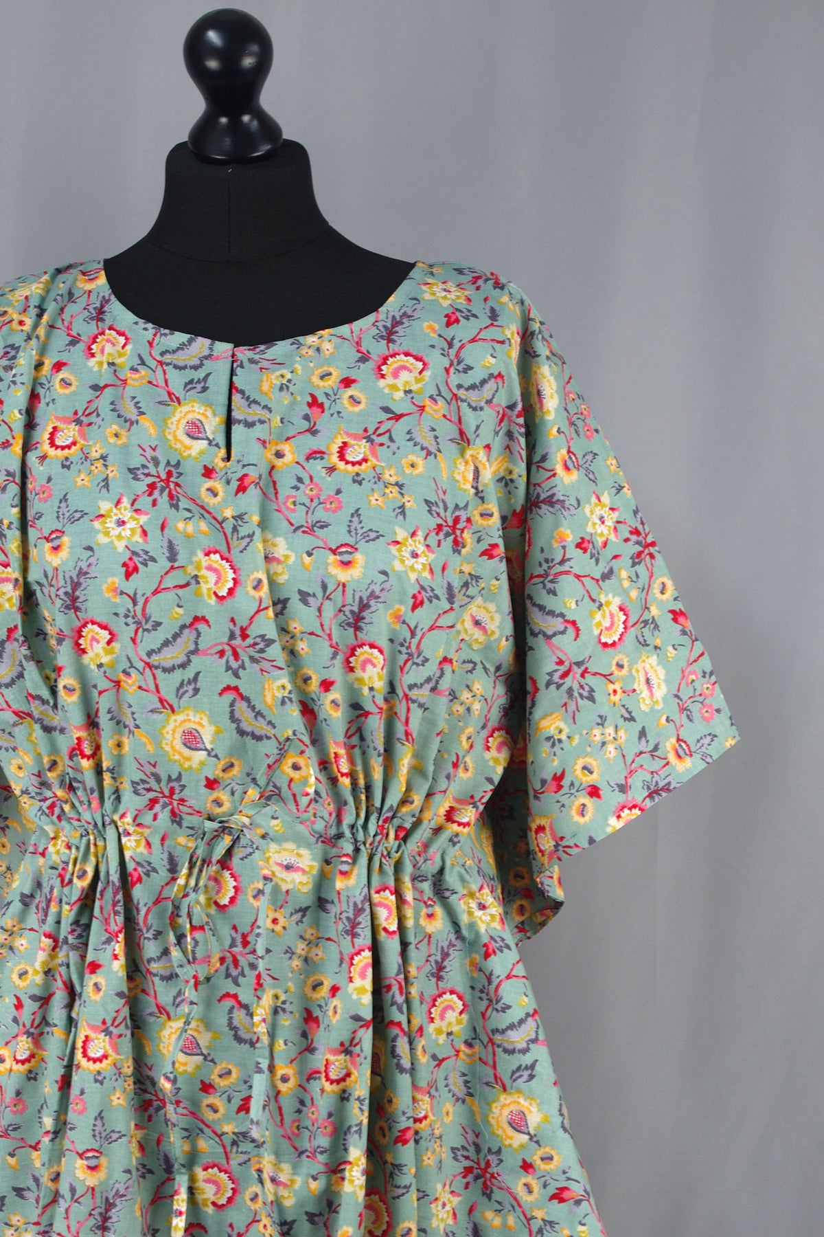 Cotton Long Kaftan - Carnation