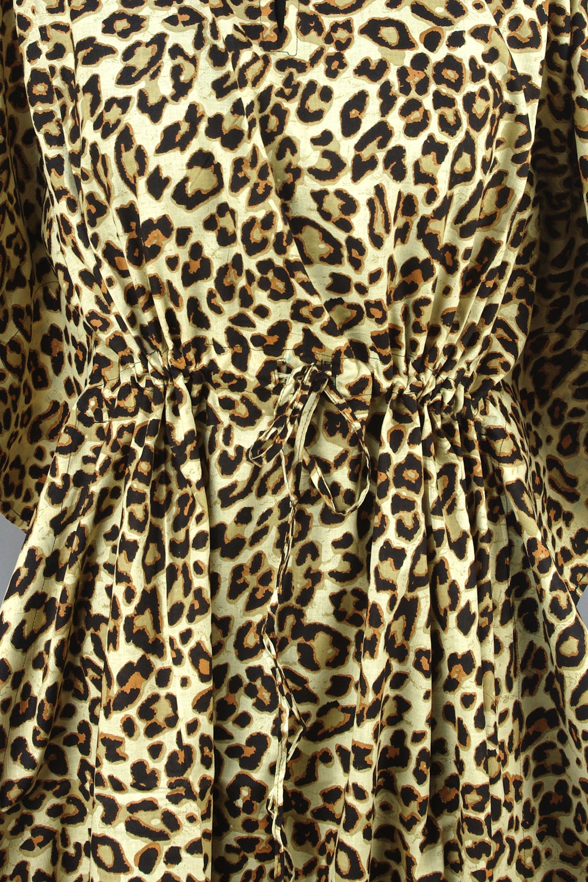 Cotton Long Kaftan - Leopard Print