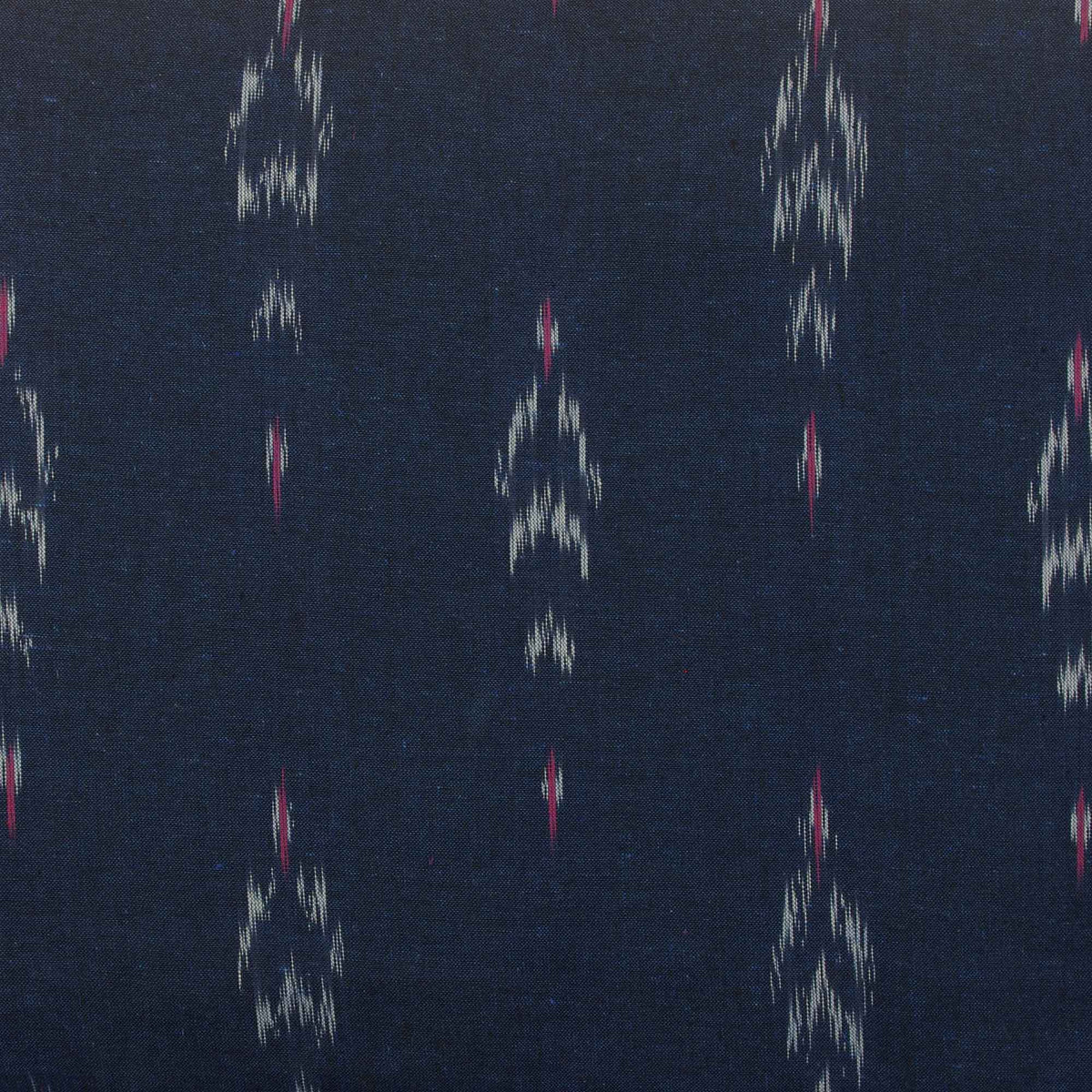 Ikat Hand Woven Cotton Fabric Design - Navy Blue