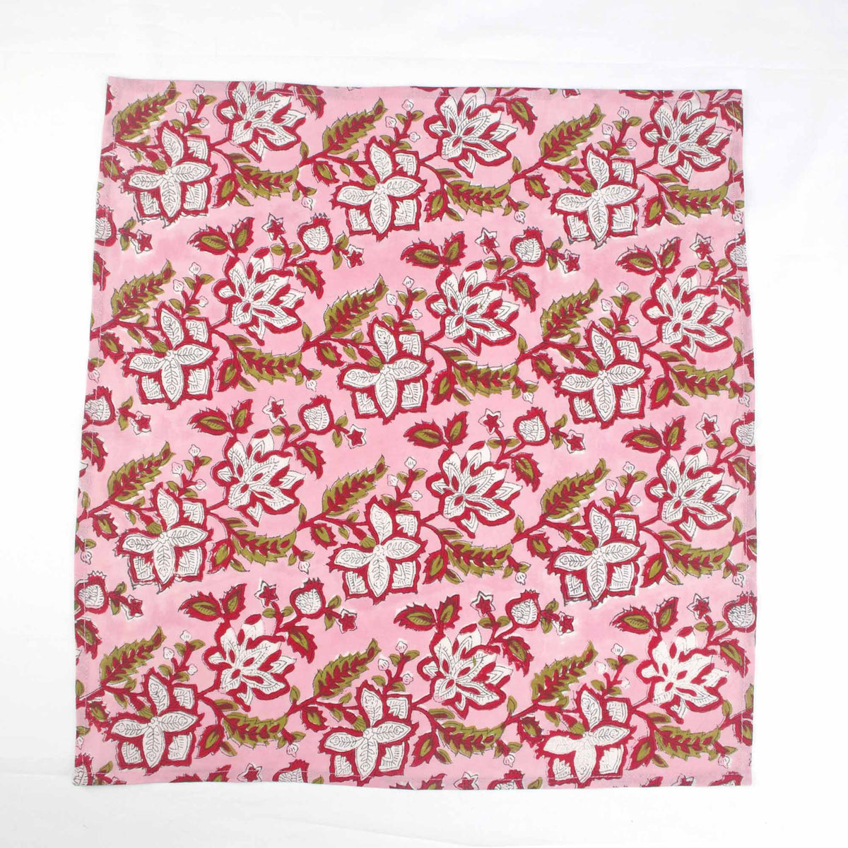 Pink & Red Iris Cotton Dinner Napkins 18'' - Set of 4