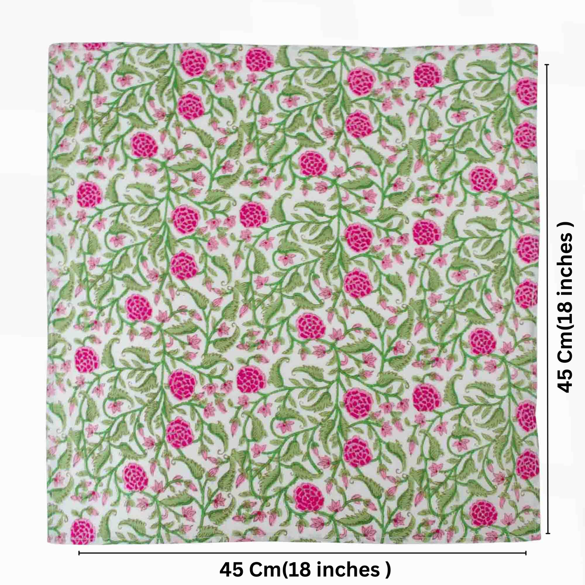 Set Of 10 Cotton Floral Dinner Napkins 18'' ( SET2)