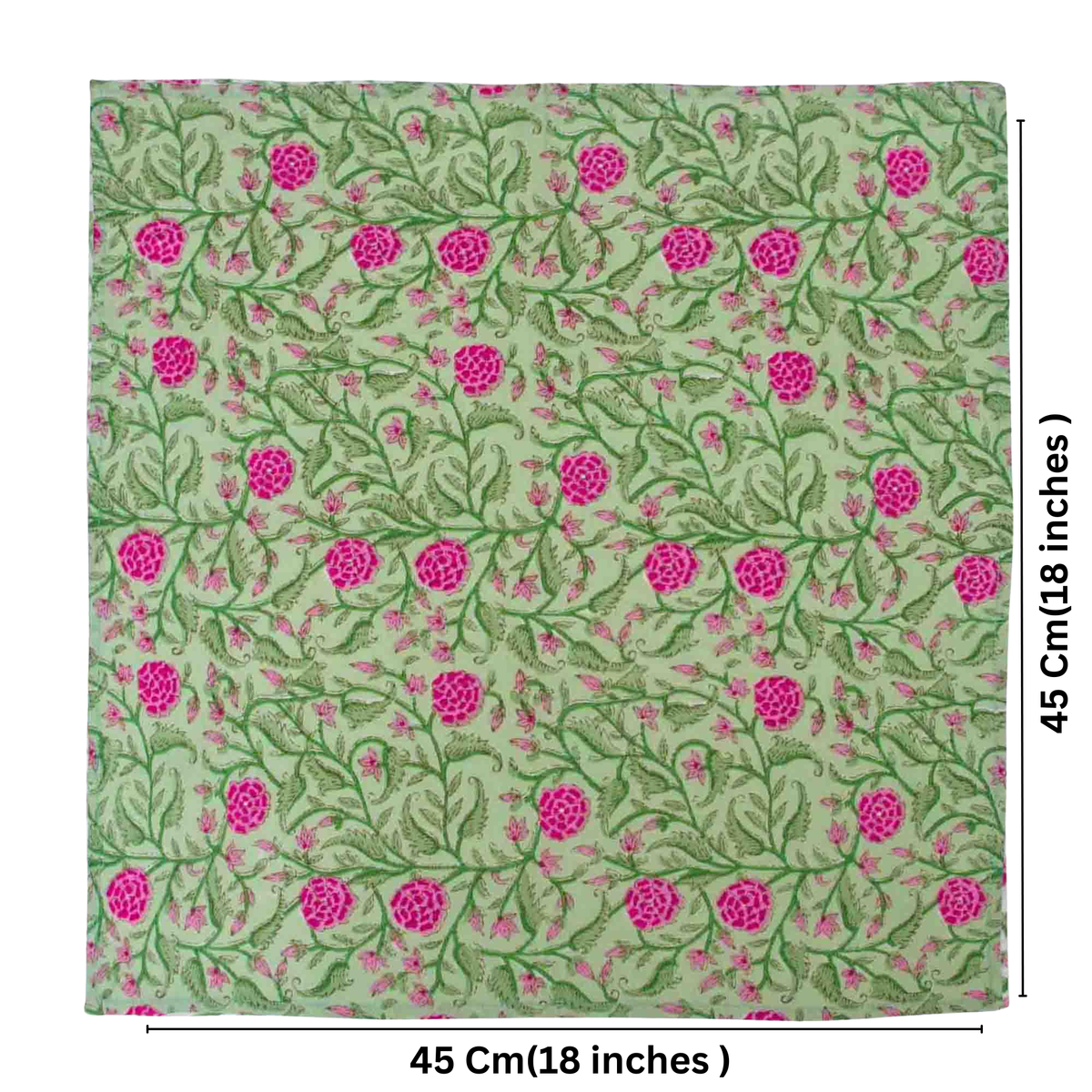 Set Of 10 Cotton Floral Dinner Napkins 18'' ( SET2)