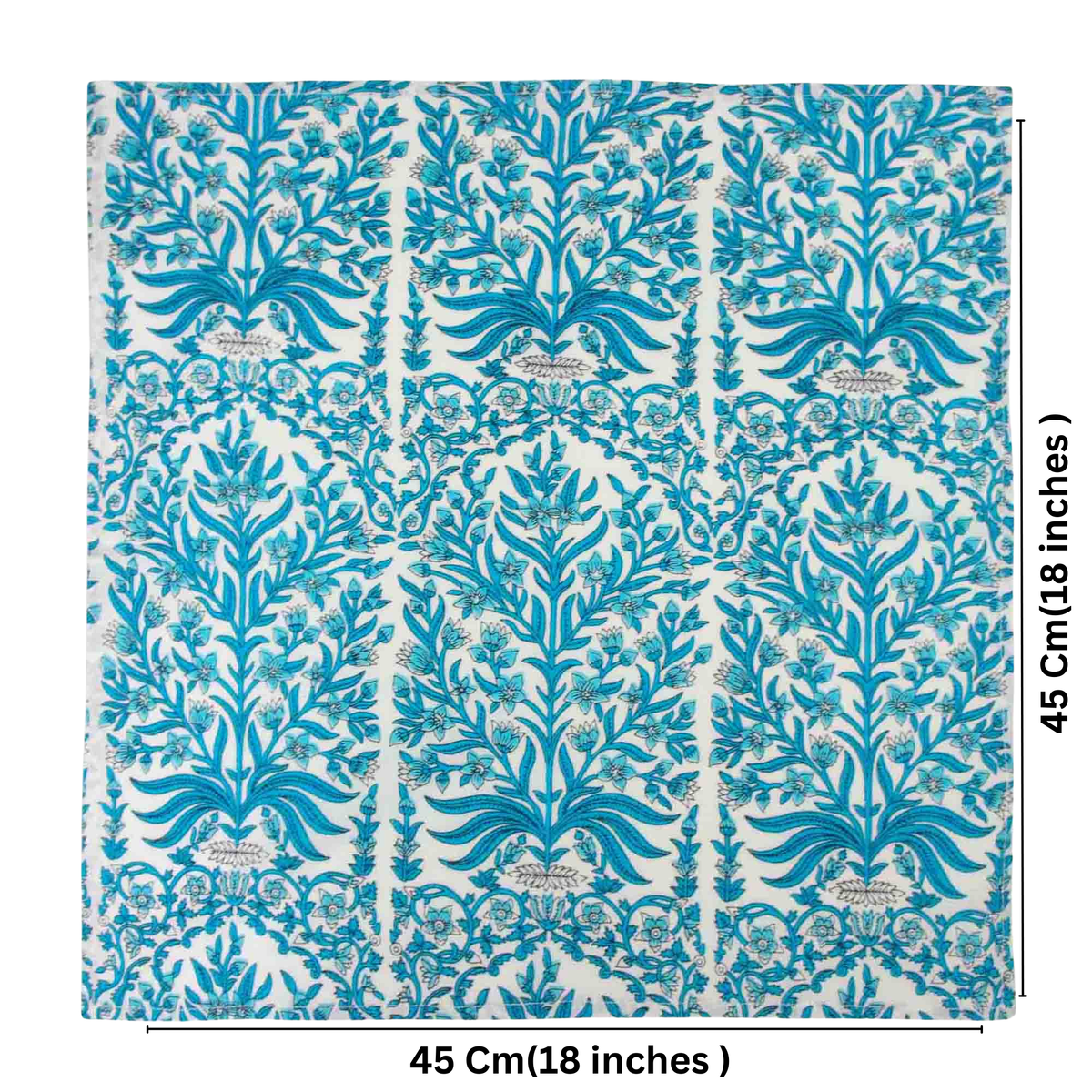 Set Of 10 Cotton Floral Dinner Napkins 18'' ( SET2)