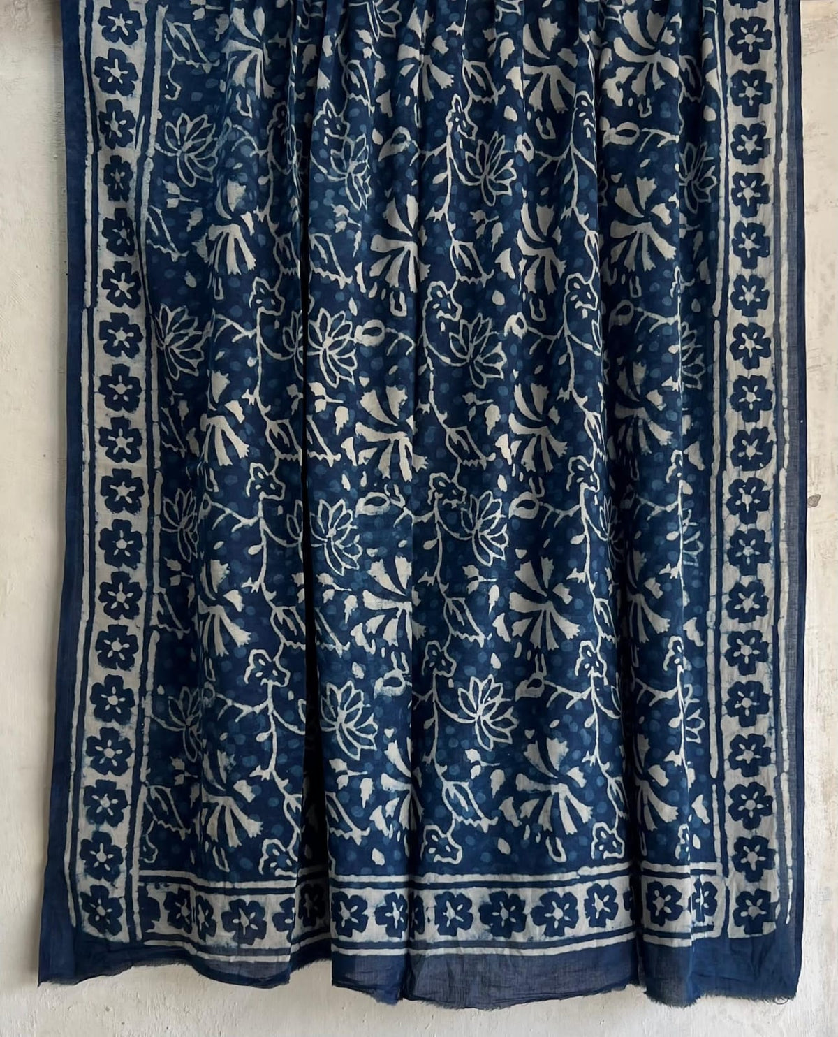Beach  Coverup Sarong Pareo - Indigo Floral