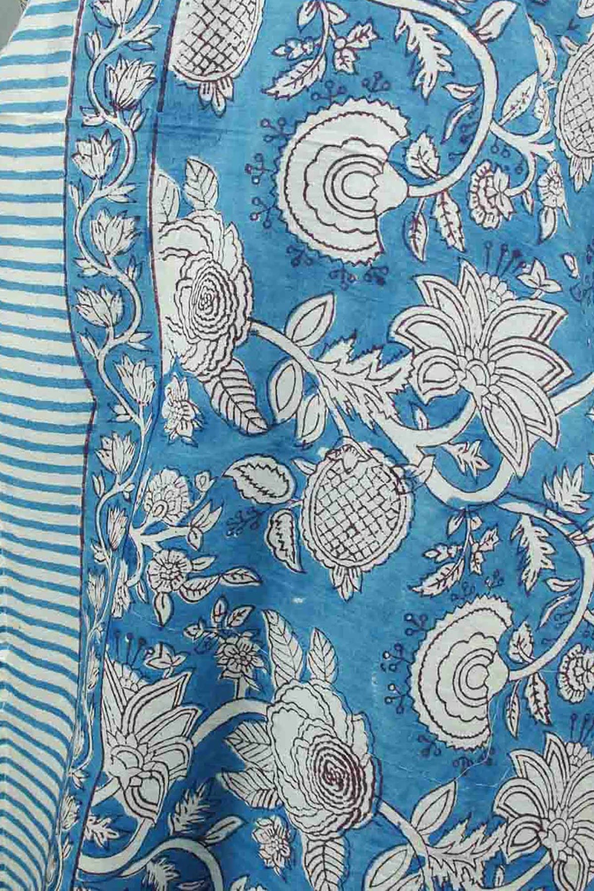 Beach Coverup Sarong Pareo - Blue Tropical Floral