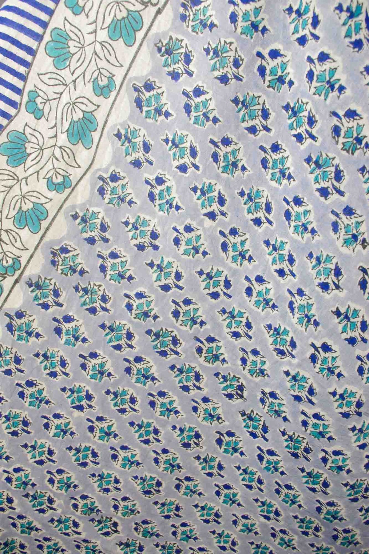 Beach Coverup Sarong Pareo - Blue & Teal Floral