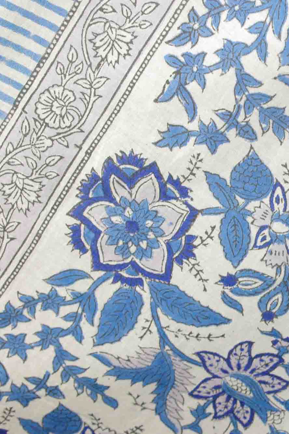 Beach Coverup Sarong Pareo - Blue Coral Floral