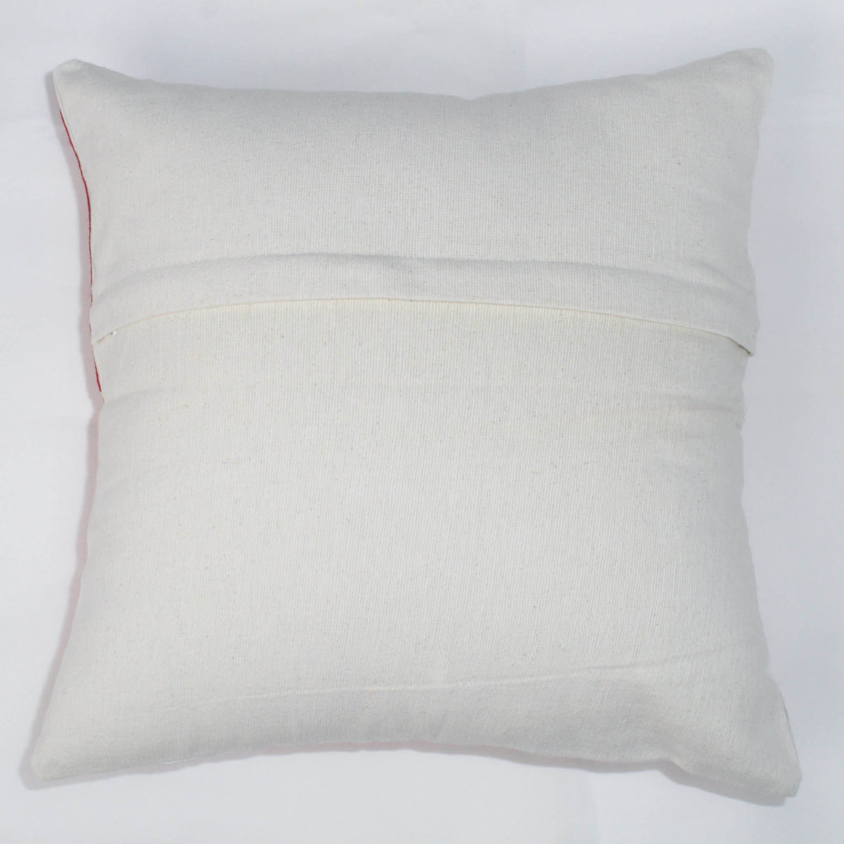 Suzani Woolen Embroidered Cotton Cushion Cover - White