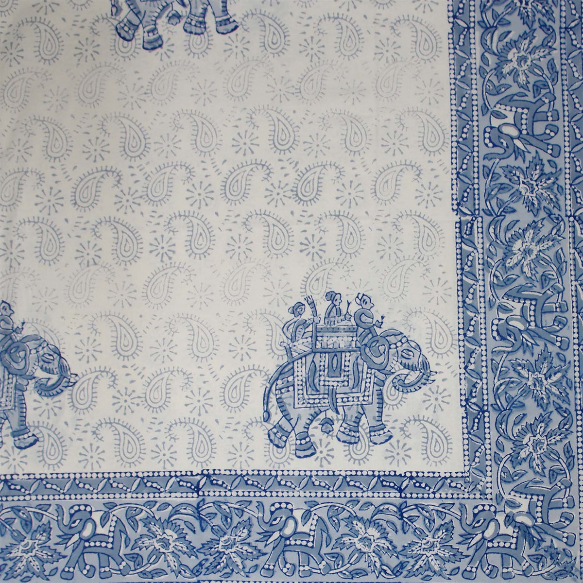 Elephant & Paisley Print Rectangle Tablecloth Table Cover