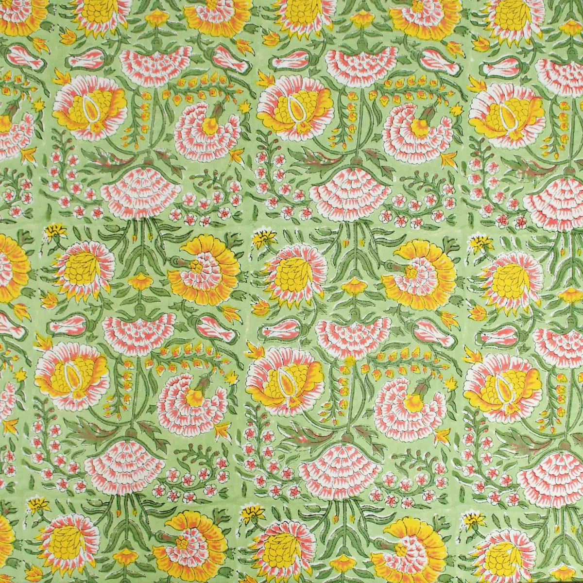 Yellow Daffodil On Green Print Rectangle Tablecloth Table Cover