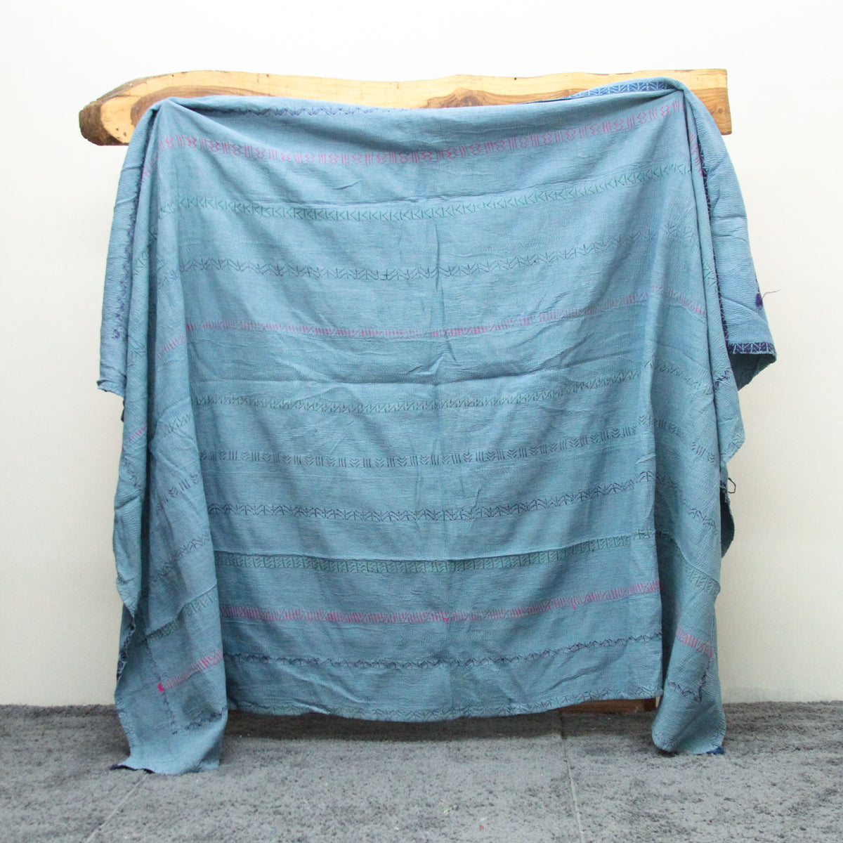 Vintage Patchwork Indian Indigo Blue Kantha Quilt VK1066